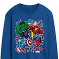 thumbnail image 3 of Marvel The Avengers - America Stickers Style - Adult Long Sleeve Graphic T-Shirt, 3 of 5