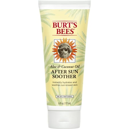 Sun Skin Soothers - Burt's Bees Aloe and Coconut Oil After Sun Soother, Sunburn Relief Lotion - 6 Ounce Bottle