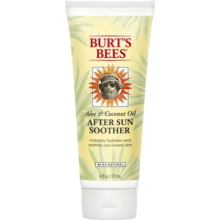 Burt's Bees Aloe and Coconut Oil After Sun Soother, Sunburn Relief Lotion - 6 Ounce (Best After Sun Lotion For Sunburn)