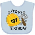 thumbnail image 3 of Inktastic Its My 1st Birthday with Construction Tools Boys Baby Bib, 3 of 4