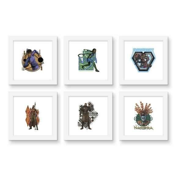 Gallery Pops Marvel Black Panther: Wakanda Forever - Badge Wall Art Bundle (6-Pack)