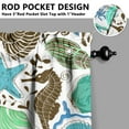 thumbnail image 5 of Kitchen Curtains 24 Inch Short - 3 Panel Set, Nautical Starfish Beach Seashell Mermaid Theme, Rod Pocket Window Curtain for Tropical Farmhouse, Easy Wash, 5 of 6