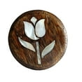 thumbnail image 6 of Set Of Six Tulip Flower Printed MOP Wooden Cabinet Knobs by Perilla Home, 6 of 9