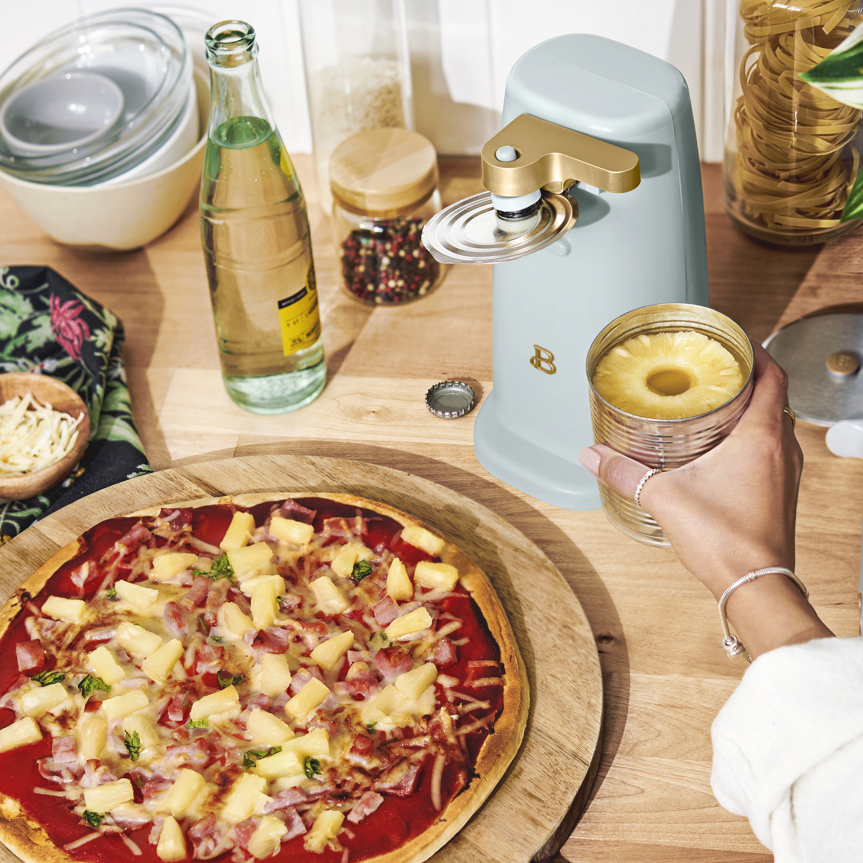 Beautiful Easy-Prep Electric Can Opener, Hydrangea by Drew Barrymore