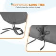 thumbnail image 6 of EAGLE PEAK Tufted Outdoor/Indoor Seat/Back Chair Cushion, Set of 2, 42 x 21 in,Gray, 6 of 10