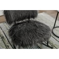thumbnail image 5 of 25.2'' Modern Faux Fur Plush Rocker Chair, Single Leisure Rocker Chair with Black Metal Rocker, Fluffy Upholstered Glider Chair for Living Room, Bedroom, Guest Room, 5 of 7