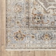 thumbnail image 2 of 2' x 3' Grey Blue Machine Woven Medallion Indoor Area Rug, 2 of 3