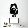 thumbnail image 2 of Leo Lion Tough Emblem Symbol Fire Sign Horoscope Astrological Chart Zodiac Signs Vinyl Wall Art Wall Sticker Wall Decal For Home Room Wall Office Living Room Wall Decoration Decal Size(40x35 inch), 2 of 3