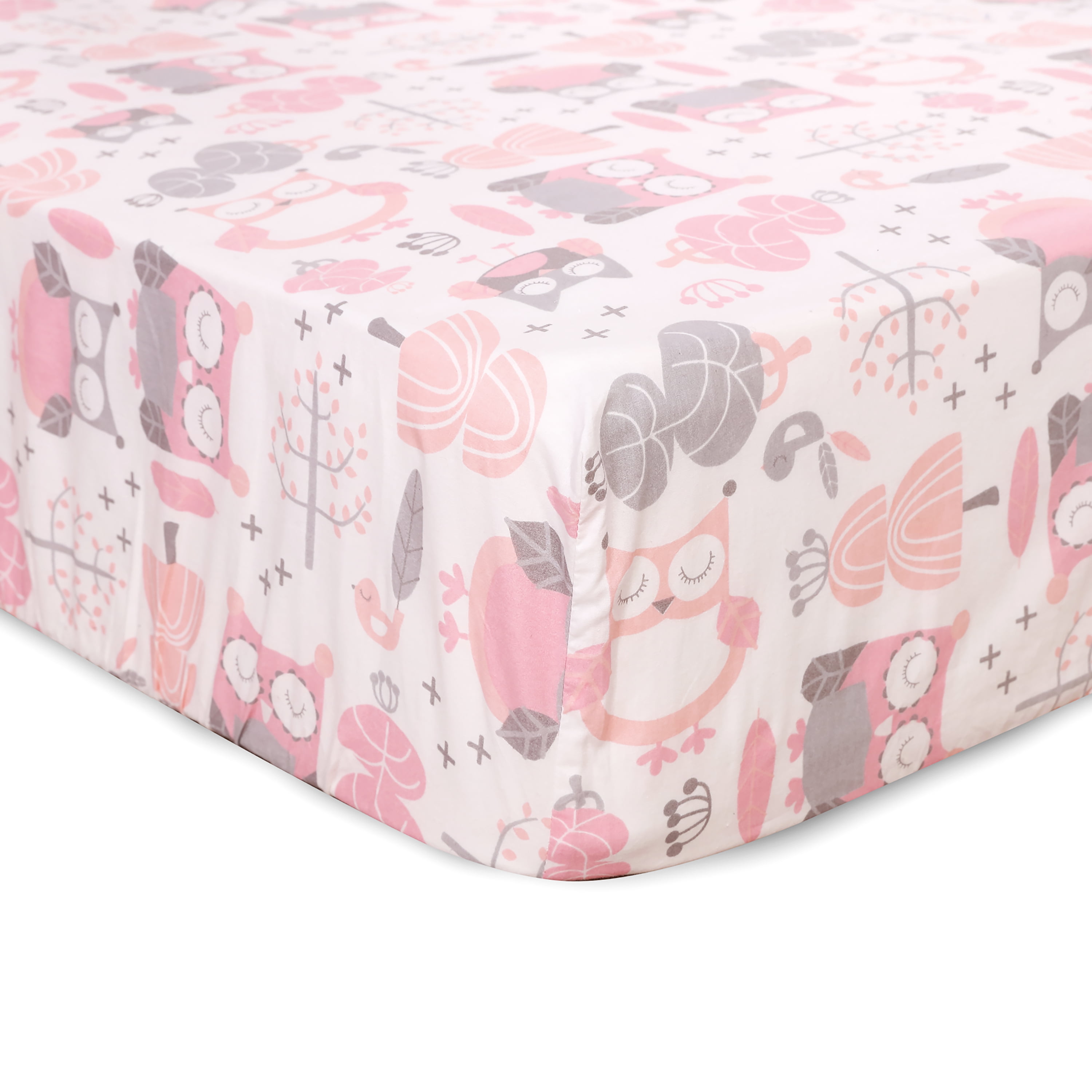 Levtex Baby Night Owl 5 Piece Crib Bedding Set - Pink