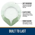 thumbnail image 3 of Buganda Soft Microfiber Toilet Lid Cover, Washable Bathroom Seat Covers, Fits Most Round, Elongated and Oblong Lids, Sage Green, 19.5"X18.5", 3 of 8