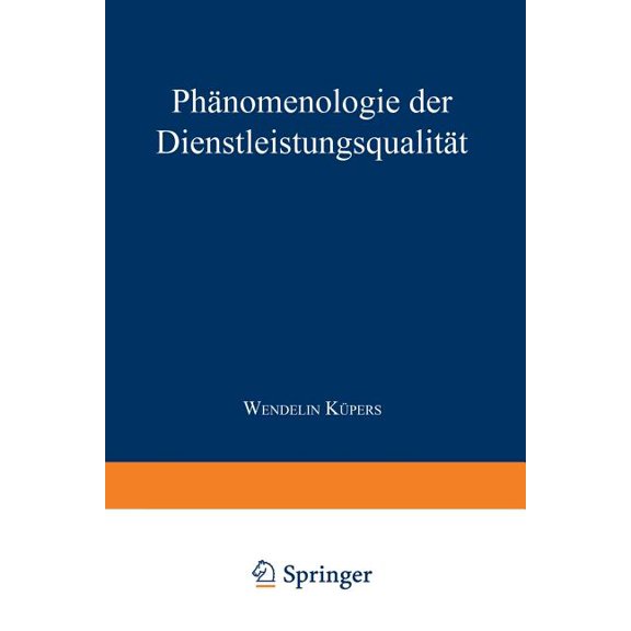 Duv Sozialwissenschaft Phänomenologie Der Dienstleistungsqualität, (Paperback)