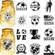 thumbnail image 1 of 12 siluetas de fútbol para decorar tarros de cristal, de cartón cortado con láser, para trofeos de fútbol, ​​recortes de amor para álbumes de recortes, troqueles de PVC., 1 of 9