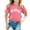 Pink, variant on Fshinging Tees For Girls 2025 Summer T Shirts Tops Printed Round Neck Short Sleeved Shirt Shirt Plus Size T-Shirts Size 3-4 Years