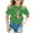 Green, variant on lnmuld Girls Cute Tops Summer Casual Tee with Adorable Graphic Print Round Neck Short Sleeve Shirt Size:9-10 Years