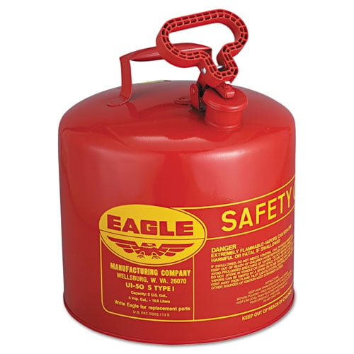 Details about   Eagle 5 Gallon Gas Can Model 1541 Polyethylene Type 1 Safety Can 
