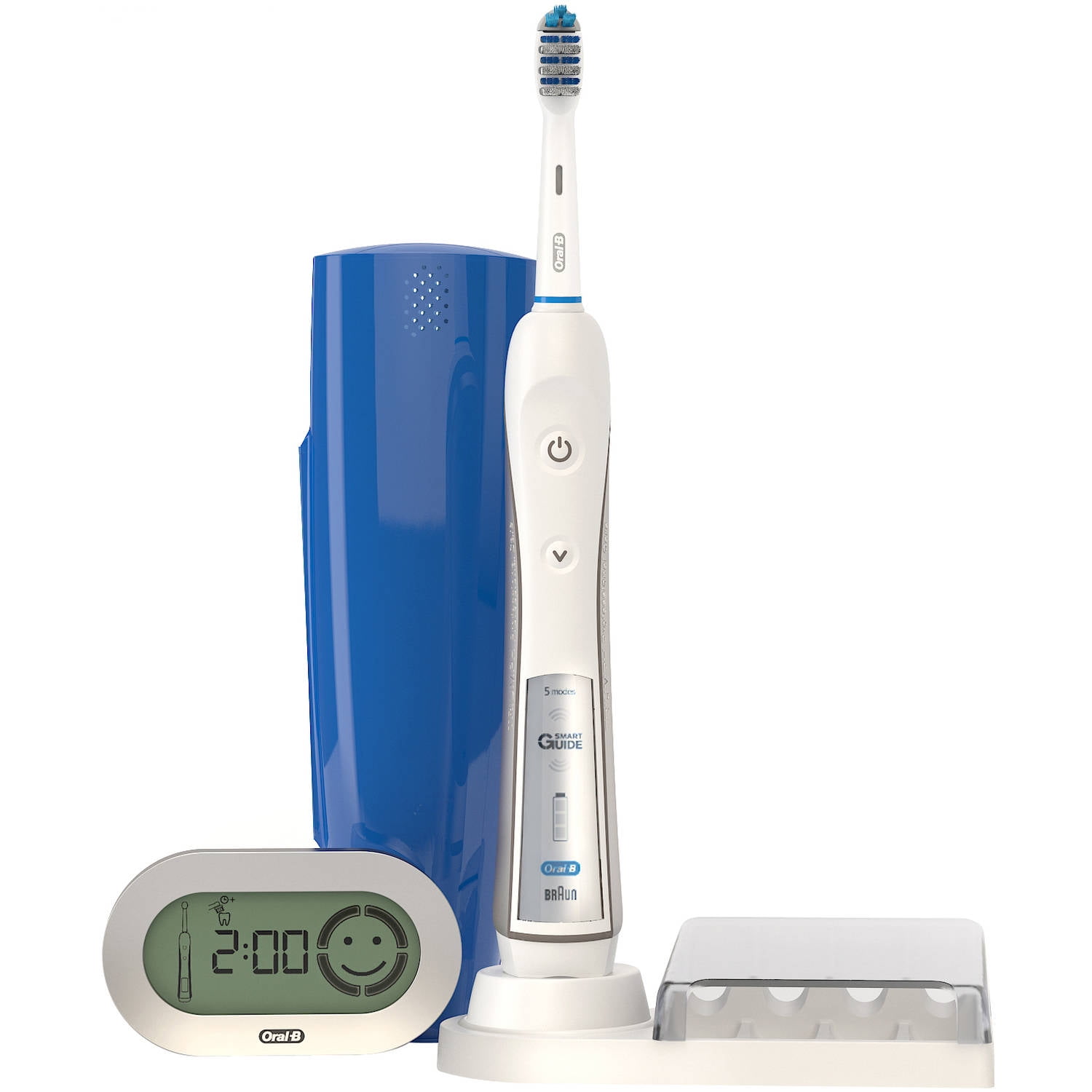 Desobediencia Delegación Intrusión Oral-B Deep Sweep + Smart Guide Triaction 5000 Rechargeable Electric  Toothbrush - Walmart.com
