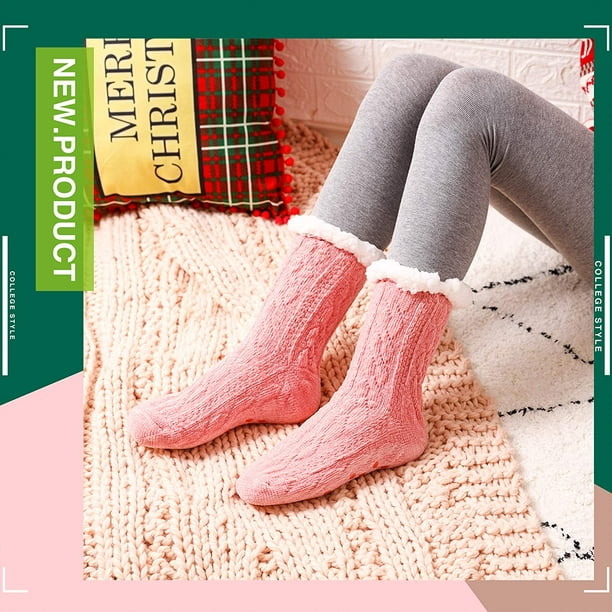 Chaussettes pantoufles pour femmes douces et chaudes mignonnes et