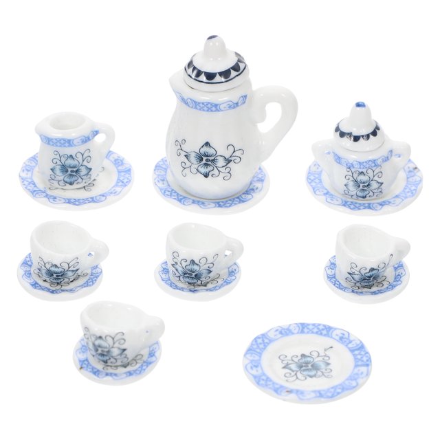 EeaseCA 1 Ensemble Mini Maison Mini Tasse à Thé Ensemble Nourriture Modèle Jouets Mini Maison Accessoires