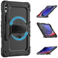 thumbnail image 5 of 3 Layer Case for Samsung Galaxy Tab S9 Plus/S9 FE Plus 12.4" 2023, for Kids Heavy Duty Protective Case with Screen Protector & Stylus Holder & 360 Rotating Stand Hand/Shoulder Strap, Black, 5 of 10
