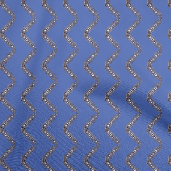 oneOone Viscose Chiffon Medium Blue Fabric Block Sewing Fabric By The Yard Printed Diy Clothing Sewing Supplies 42 Inch Wide-BG