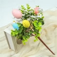 thumbnail image 4 of WMGHA ‌Artificial Easter Egg Stem Bouquet, Plastic Floral Picks for Spring Centerpieces, Pastel Easter Table Decor, Reusable Faux Flower Arrangement, DIY Easter Wreath Supplies, 4 of 6