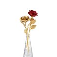 thumbnail image 4 of Chapado En Oro De Tallo Largo Flor De Rosa Artificial Romántico Día De San Valentín Amante Regalo Adornos Para El Hogar 24K seitruly HA024592-06, 4 of 6