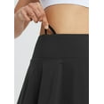 thumbnail image 5 of BALEAF Women's 14" Tennis Skirts Golf Skorts with Pockets Pleated Mini Skirt Athletic Workout Liner Shorts Layered Ruffle Black L, 5 of 7