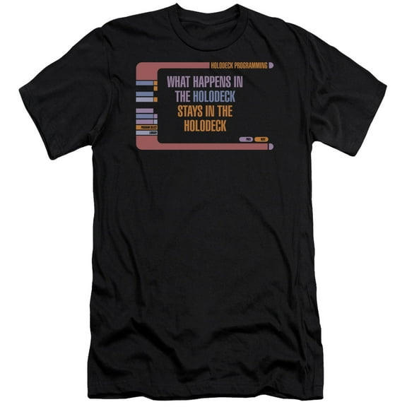 Star Trek Holodeck Secrets Adult 30/1 T-Shirt Black