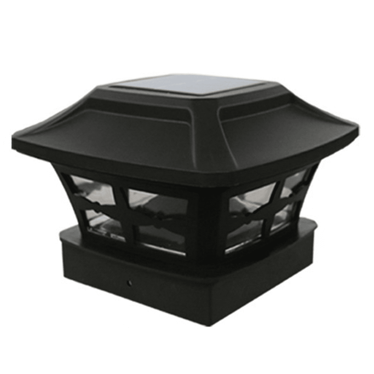 2X Solar Post Cap Lights Outdoor Post Solar Lights LED Bulb Fence Post Lights for Inch Wooden Posts Warm White