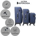 thumbnail image 5 of Juego 3 Maletas De Viaje Jony Tela Grande 28" Mediana 24" Chica 10" Ruedas 360 Y Candado Numerico, 5 of 5