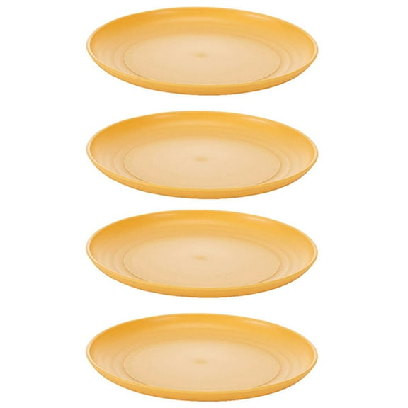 4Pcs Reusable Dinner Plates Alternative for Plastic Plates Microwave and Dishwasher Safe Plates for Kitchen Unbreakable Kids Plates