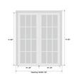 thumbnail image 7 of Solid French Double Doors 56 x 80 inches Frosted Glass | Quadro 4088 Grey Ash | Wood Solid Panel Frame Trims | Closet Bedroom Sturdy Doors, 7 of 7