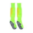 thumbnail image 1 of Calcetines deportivos de alto rendimiento hasta la rodilla para fútbol Calcetines de fútbol para hombre con rayas en verde fluorescente y naranja, 1 of 8