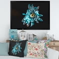 thumbnail image 3 of Designart 'Top View of White and Blue Flower' Traditional Framed Art Print, 3 of 4