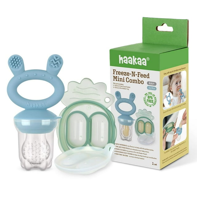 Comedero para bebés Haakaa Freeze-N-Feed Mini Combo de silicona