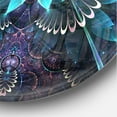 thumbnail image 3 of Designart Fractal Flower Blue Digital Art 23" x 23" Analog Round Modern Wall Clock, CLM11808-C23, 3 of 3
