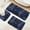 Dark Blue, variant on Fwttom 3 pcs Bathroom Rugs, Mixed Color Shower Bathroom Rug Set with U Shaped Toilet Mat, Absorbent Thick Plushes Non Slip Bath Mats for Home Bathroom & Restroom