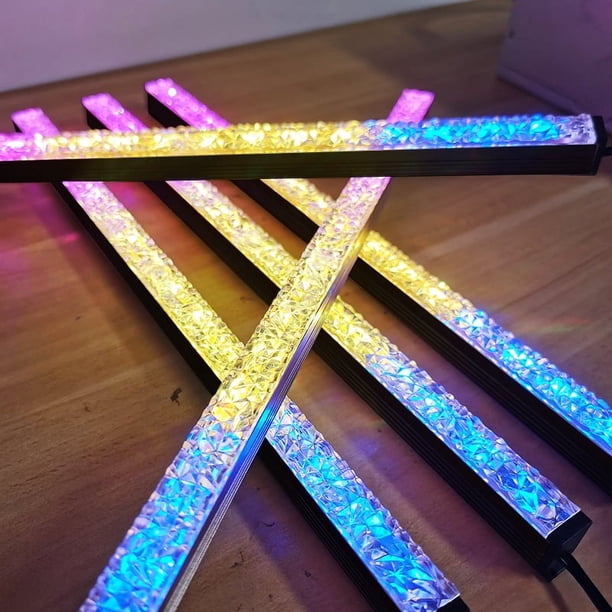 Barra de luz de diamante, chasis, barra de luz decorativa, luz mágica LED, barra de luz dura magnética sincrónica