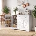 thumbnail image 2 of HOMCOM 47" Sideboard Buffet Cabinet, Farmhouse Kitchen Cabinet, White, 2 of 10