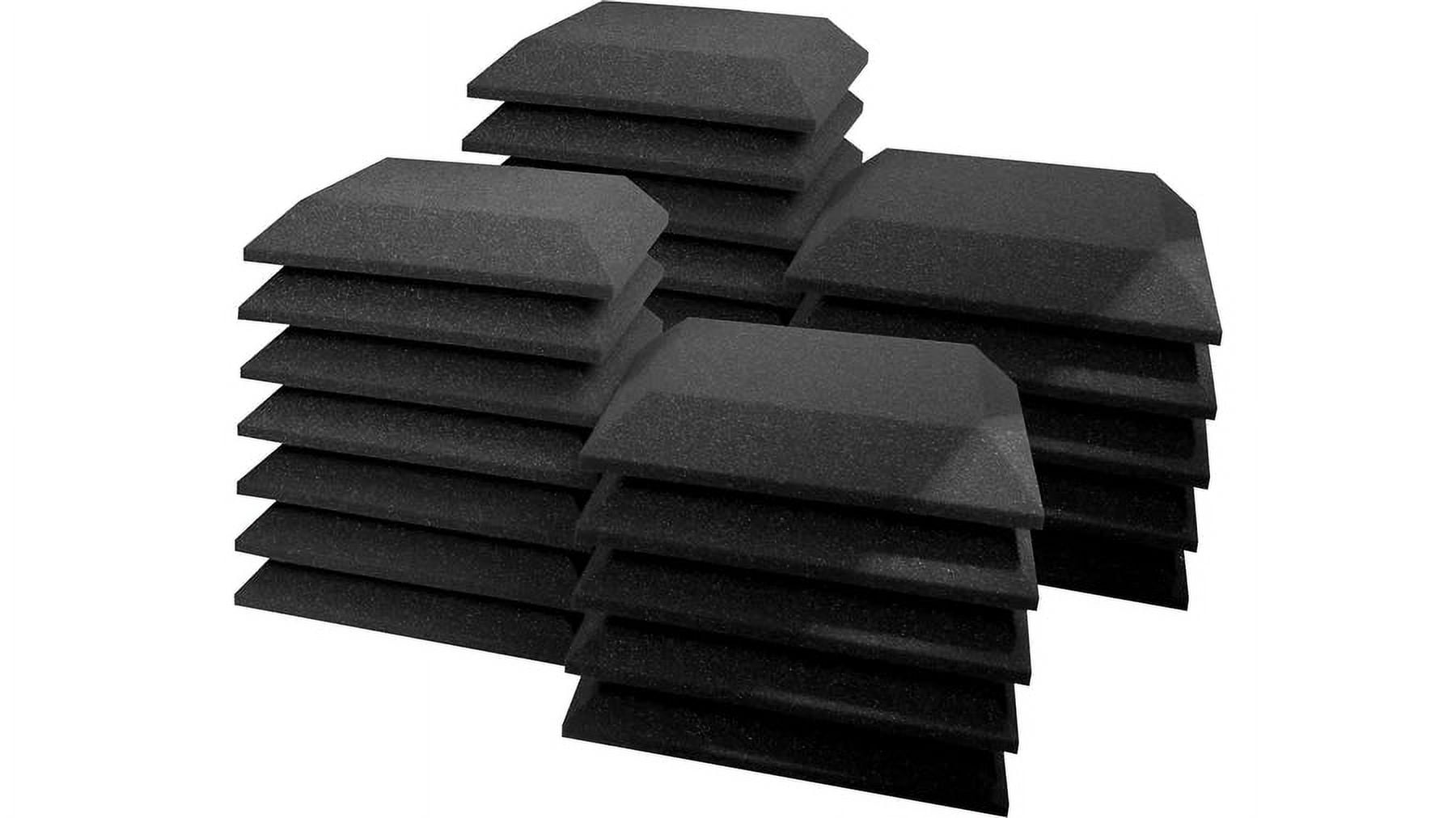 Ultimate Acoustics UA-WPB-12 Acoustic Foam Absorption Panels - 12"x12"x2" Bevel 24-Pack