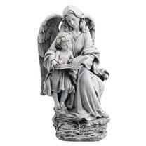 Christian Brands 19" Sitting Guardian Angel and Child Garden Statue