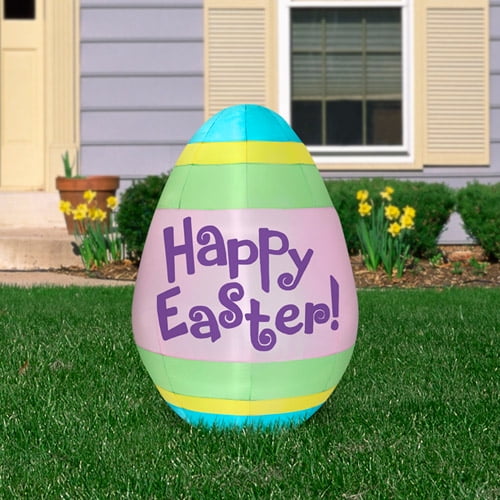 5.5' Airblown Inflatable Easter Egg by Gemmy Industries - Walmart.com ...
