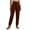 #017-Wine, variant on TaTaai Women's High Waist Linen Tapered Pants Loose Fit Full Length Casual Trousers with Elastic Drawstring Waistband Side Pockets and Cuffed Ankle Solid Color Gift