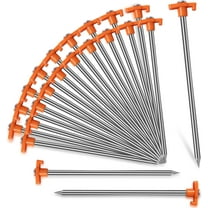 20Pcs Tent Stakes Heavy Duty, 10'' Yard Stakes Non-Rust Tent Pegs Ground Stakes
