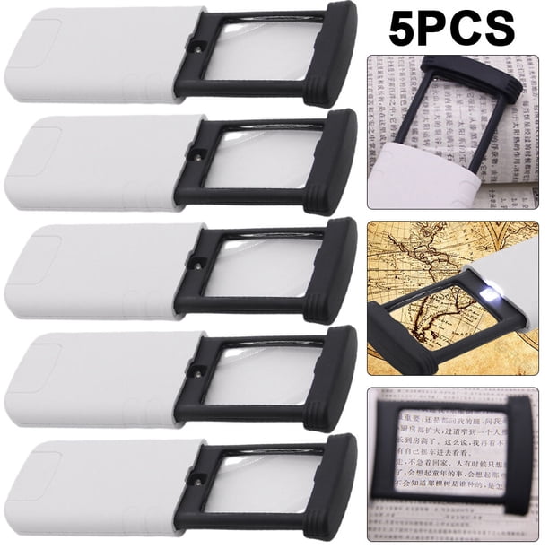 Lupa Extraíble 5 Uds. Minilupa Portátil Plegable Lupa 4x para Lectura Personas Mayores
