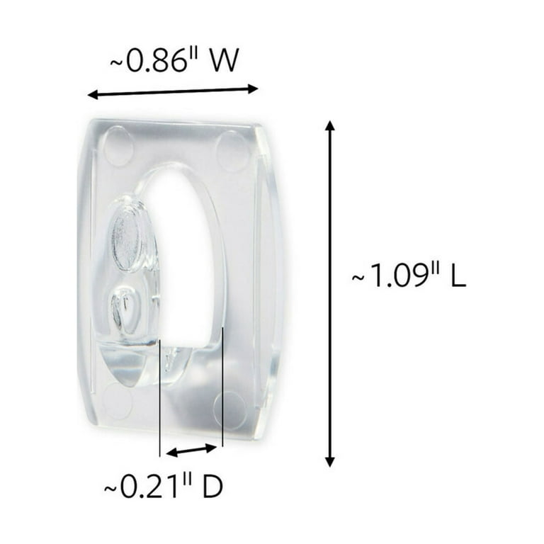 Command Self-Adhesive Hook, Clear, S - 3 pack