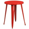 thumbnail image 4 of Flash Furniture Chauncey Commercial Grade 24" Round Red Metal Indoor-Outdoor Table Set with 4 Cafe Chairs, 4 of 5