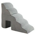 thumbnail image 7 of Ktaxon 5-Step Dog Stairs for High Bed, Non-Slip Pet Steps with Removable Washable Cover for Small Dogs & Cats, Grey, 7 of 7