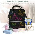 thumbnail image 5 of Xecao Butterfly print Large Capacity Nappy Bag is a multi-functional waterproof travel backpack, perfect as a nursing bag or mummy backpack for women, 5 of 6
