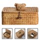 thumbnail image 3 of Cesta tejida de paja con tapa, caja tejida para encimera, caja de regalo multifuncional, 3 of 5
